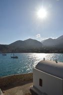 panoramic view of the coast on the island of chalki