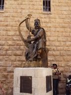 Metal king david statue