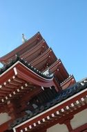 ornament on the roof of a temple in Japan