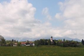 Village on alpine