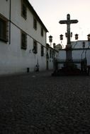 A monument to Christ and five lanterns in Cordoba