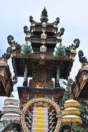 tilted temple in asia