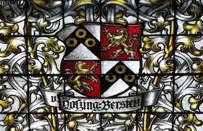 coat of arms on stained glass