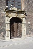 door in the church with an arch