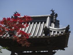 roof on japan temple