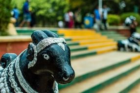 bull sculpture, bull temple India