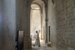 monk in monastery in Italy
