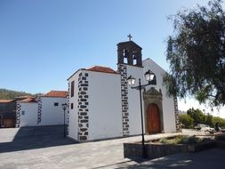 church building with steeple, spain, canary islands