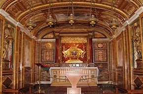 golden altar of the catholic church in rome