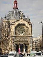 traffic near the church in paris