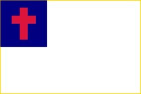 christian flag with cross