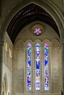 stained glass window in the cathedral