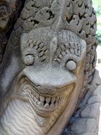 stone dragons on the temple in Cambodia