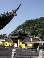 religious building near the mountain