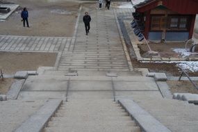 stone steps to temple in jiri