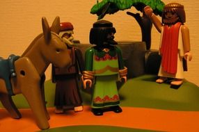 playmobil jesus and donkey toy