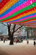 Colorful decorations at the Spring Festival in Seoul