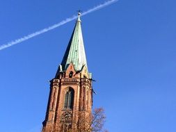 spire of the church of Nicholas in Luneburg