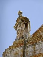 Stone statue on temple