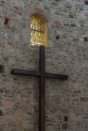 Church cross and window