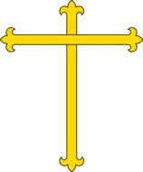 Clip art of yellow cross