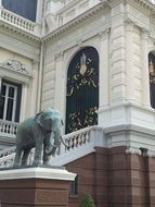 elephant statue near chinese temple