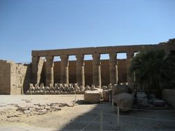 columns of ancient temple, egypt, luxor