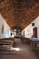 Inside of Religion Church in san pedro de atacama