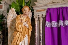 beautiful angel, statue in santa barbara church, Venezuela, maracaibo