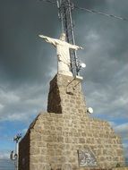 statue of the christ under the bright sun in cajazeiras-pb