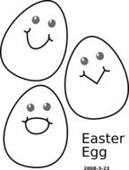 happy faces on easter eggs