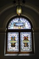 Decorative glass in church