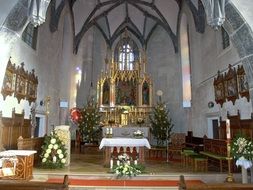 altar for worship in church