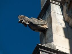 sculpture of a bird in the church