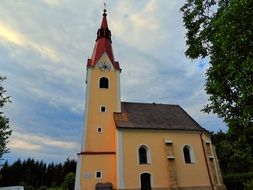 spire on catholic church