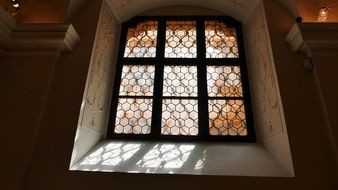 lattice at a window in a church