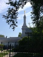 distant view of the christian symbol