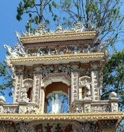 arch near the temple in vietnam