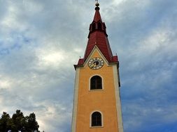 spire of the catholic church against the sky