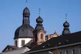 church with black tops