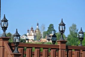 lamps on the bridge near the Church