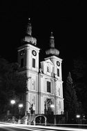 Catholic Church at night