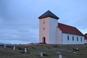 church in iceland in winter