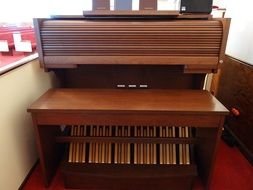 wooden organ in the temple