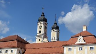 towers of the monastery church in Roggenburg