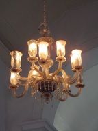 golden church chandelier