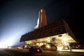 rollout of the famous atlantis space shuttle