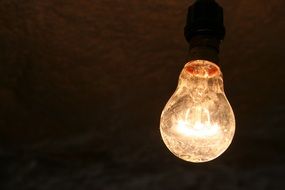 photo of the light bulb is turn on