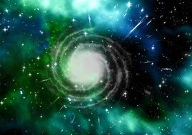 Picture of spiral nebula in Starry space