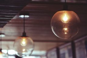 retro lighting in a bar